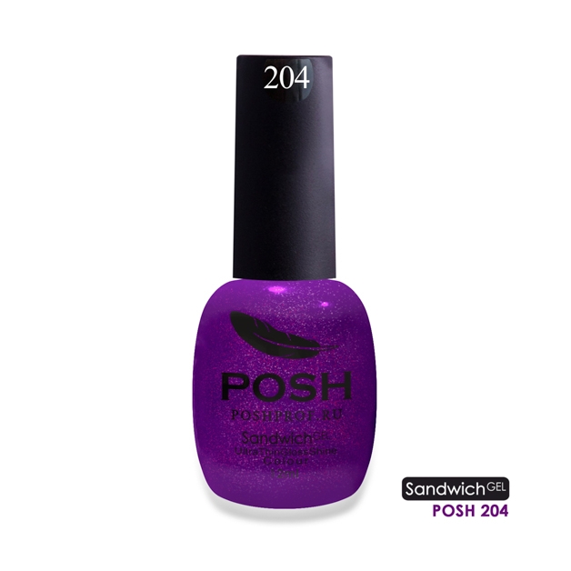 Гель-Лак SANDWICH GEL POSH 204 (с микро-частицами)2