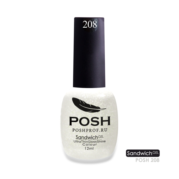 Гель-Лак SANDWICH GEL POSH 208 (с микро-частицами)2