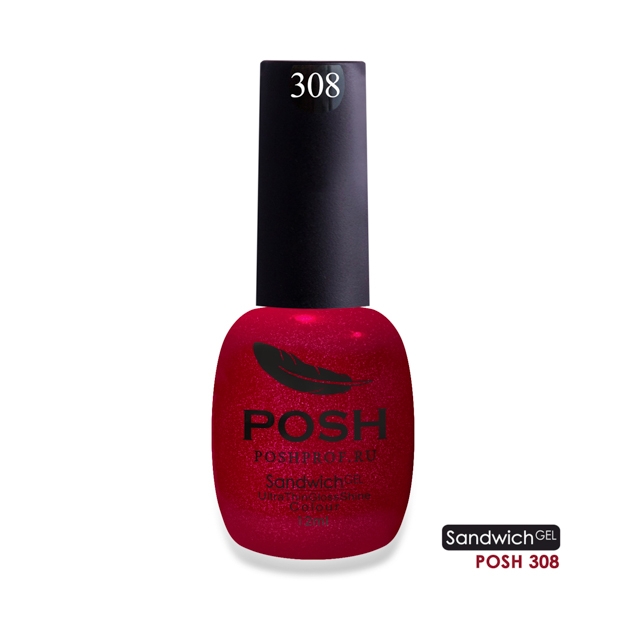 Гель-Лак SANDWICH GEL POSH 308 (насыщенные частицы)2