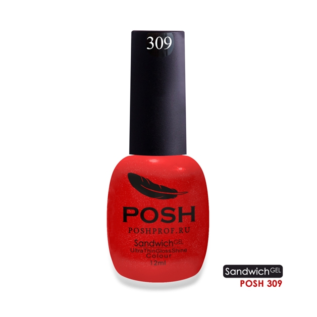 Гель-Лак SANDWICH GEL POSH 309 (насыщенные частицы)2