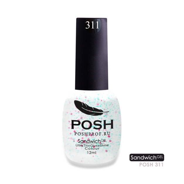 Гель-Лак SANDWICH GEL POSH 311 (насыщенные частицы)2