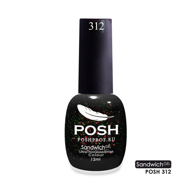 Гель-Лак SANDWICH GEL POSH 312 (насыщенные частицы)2